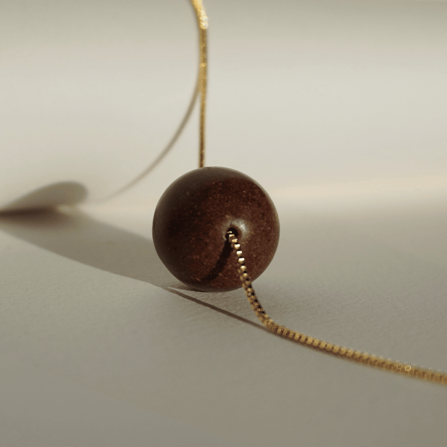 Botanical Pearl spiritual resin bead with calming aroma_with_chain
