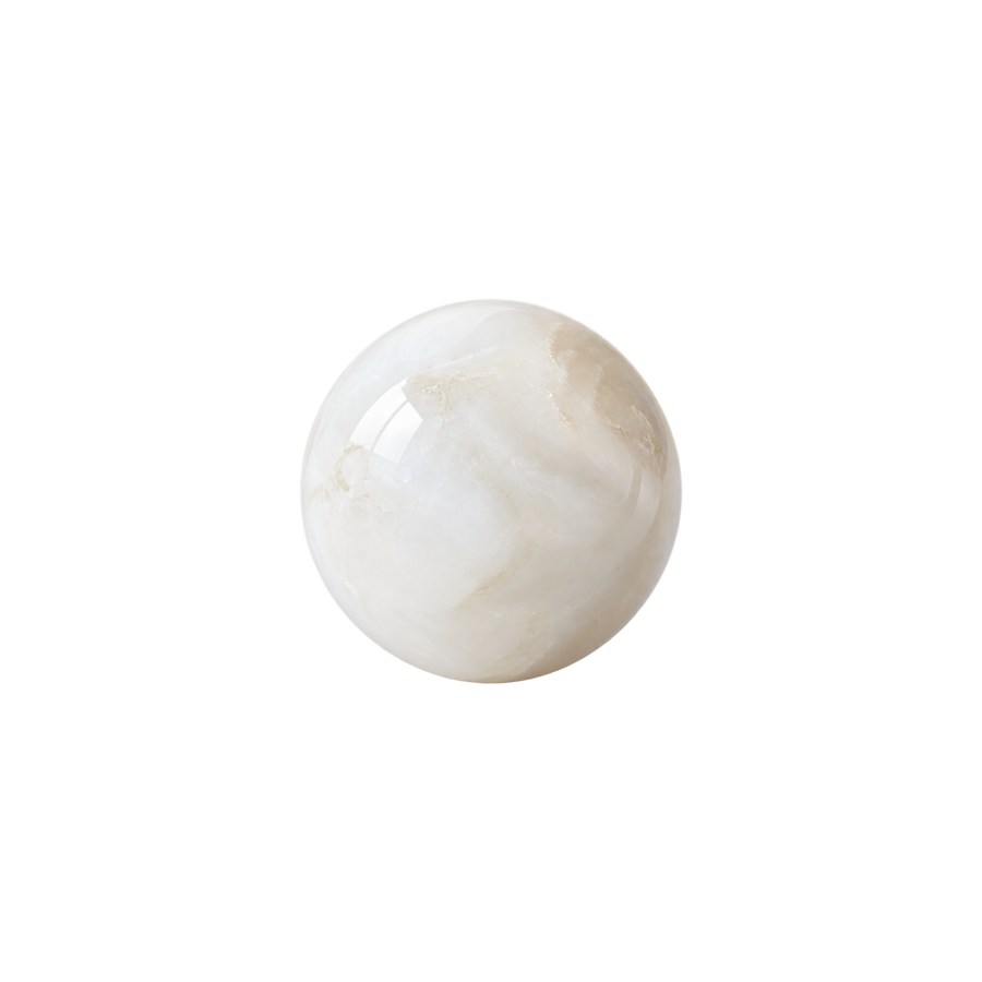 Floating Bead Choker Blanc de Blancs avec perle de quartz neige