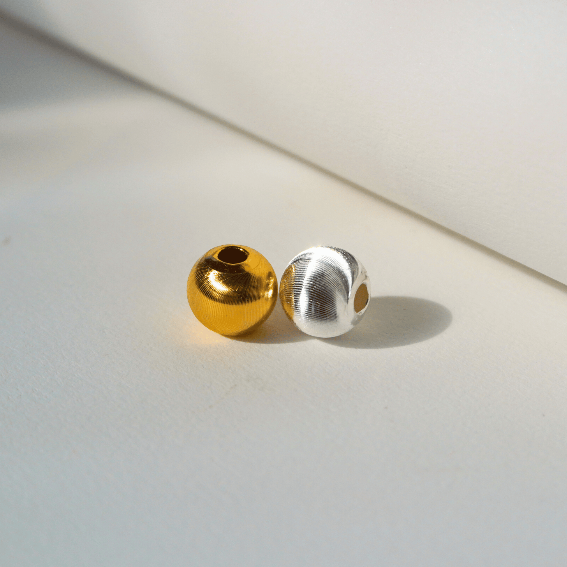 925 silver bead, cat's eye bead, hollow silver charm, brushed finish silver bead, silver jewelry DIY, sterling silver gift, investment silver accessory, nickel-free silver component, silver charm bracelet parts
