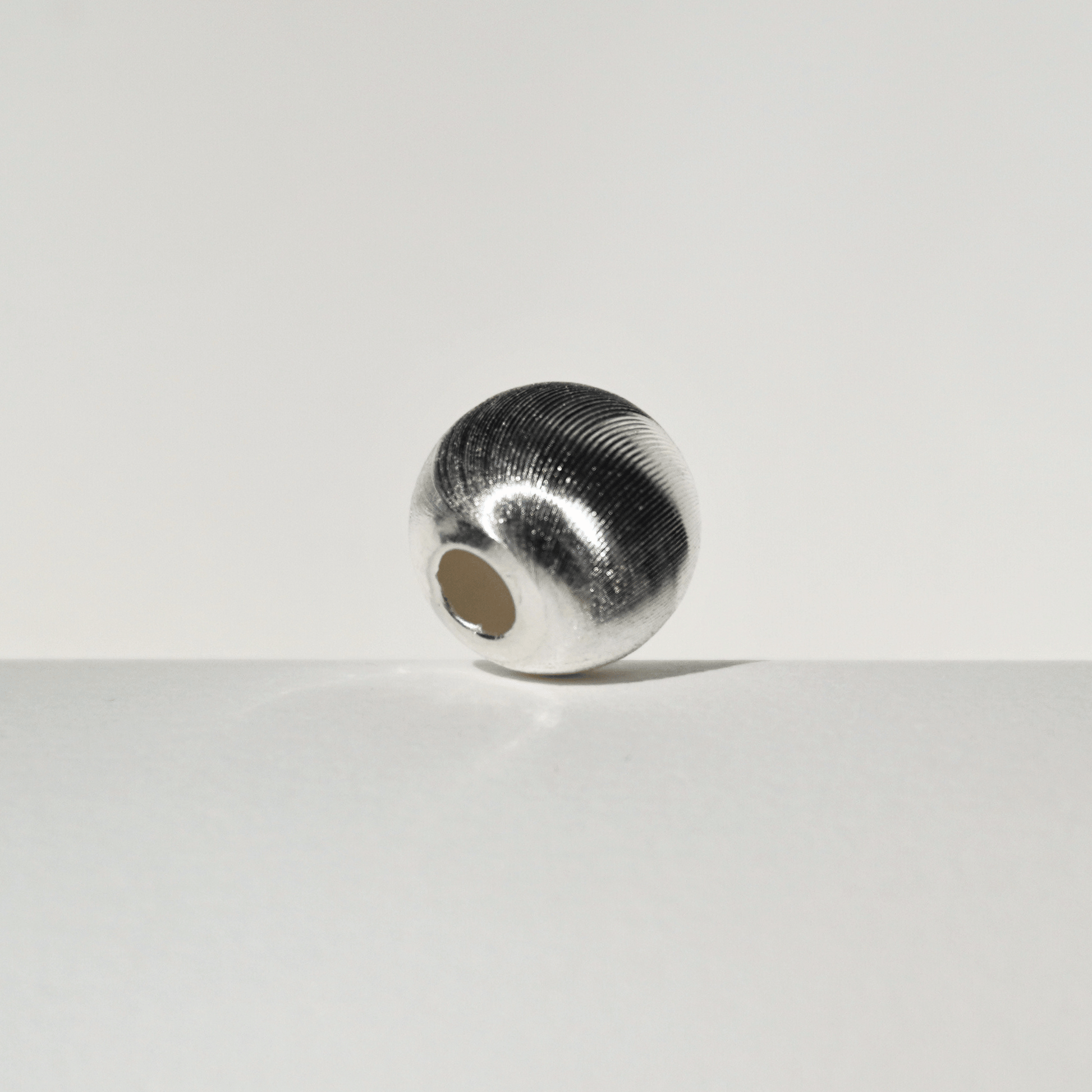 925 silver bead, cat's eye bead, hollow silver charm, brushed finish silver bead, silver jewelry DIY, sterling silver gift, investment silver accessory, nickel-free silver component, silver charm bracelet parts_silver_3