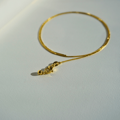 Adjustable chain for crystal bead or pendants with stop bead_necklace