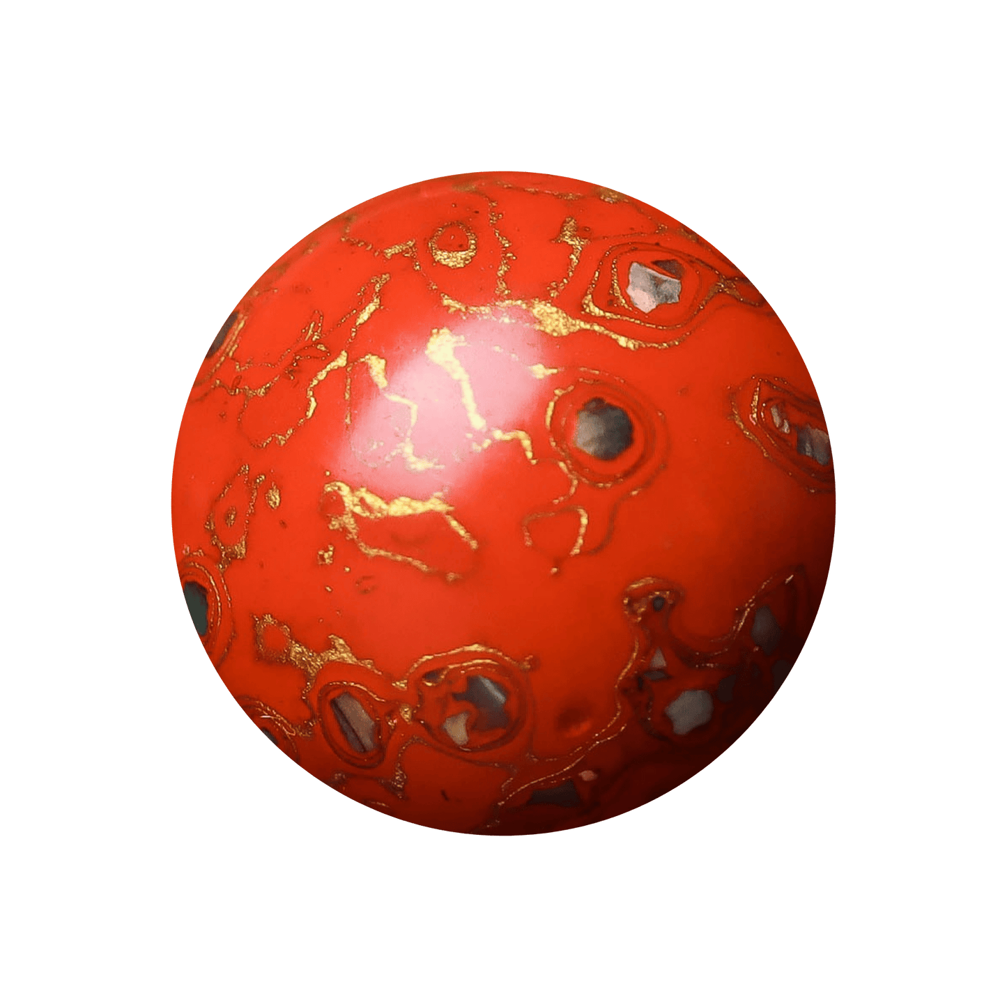 Blood Apricot ritual bead in sun-warmed orange-red gradient, botanical resin_main