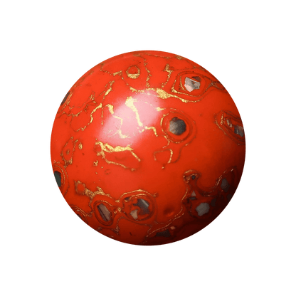 Blood Apricot ritual bead in sun-warmed orange-red gradient, botanical resin_main