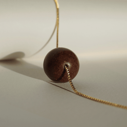 Botanical Pearl resin bead with aroma_with_chain