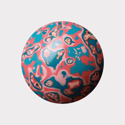 Cerulean Tea ritual bead in blue-green porcelain tone, plant-based resin_main