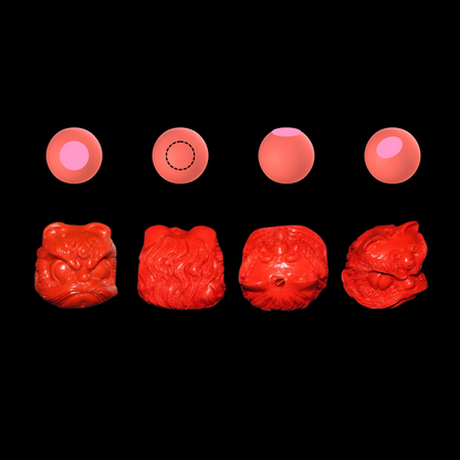 Cinnabar-Charm-for-DIY-Crafting-Awaken-Lion-facades