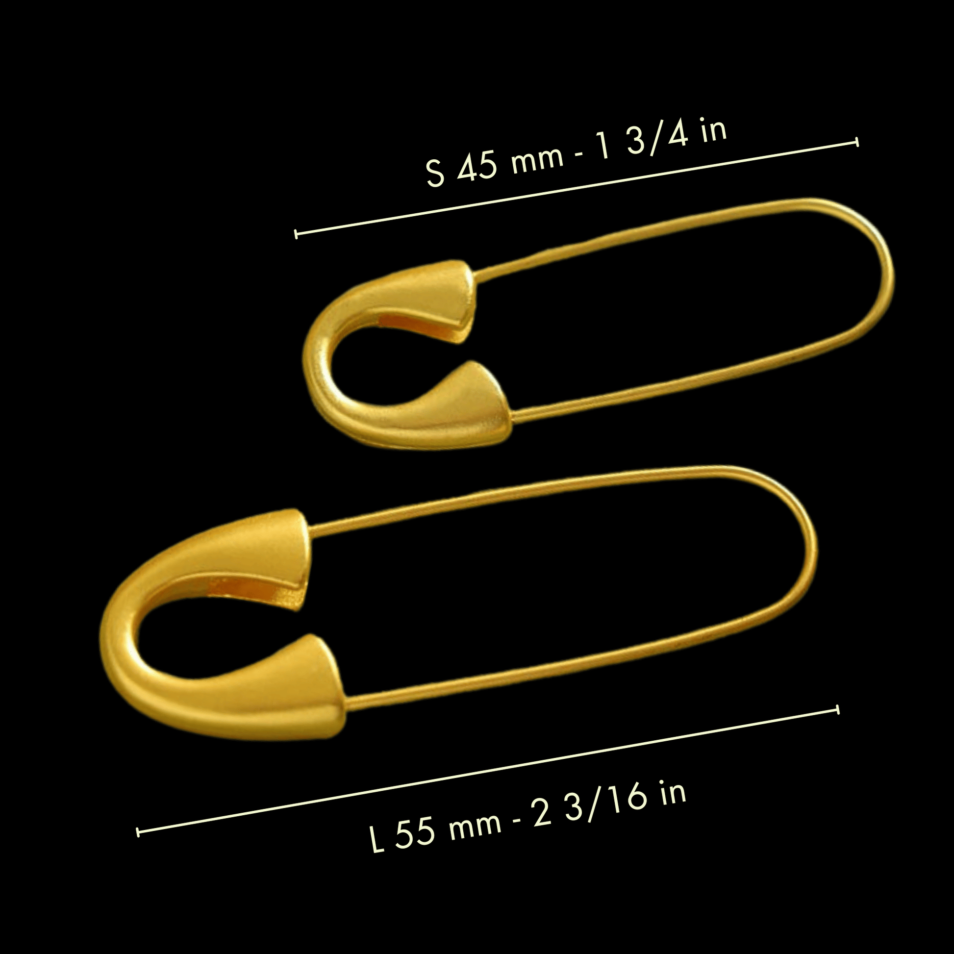 Gold-plated jewelry pin set for DIY spiritual jewelry making_dimensions