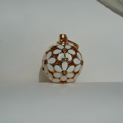 Gold floral cage pendant holder for crystal beads_2