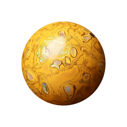 Sheen Gold ritual bead with soft golden matte glow in organic resin_main