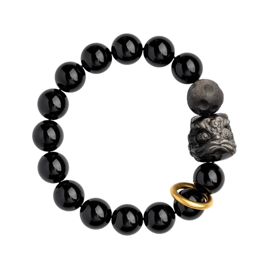 Unisex-Obsidian-Bracelet-Awaken-Lion