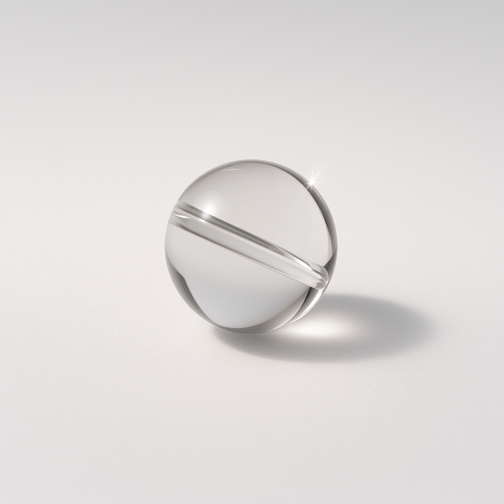 12mm Natural White Quartz Bead – Smooth Polished Surface