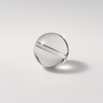 12mm Natural White Quartz Bead – Smooth Polished Surface