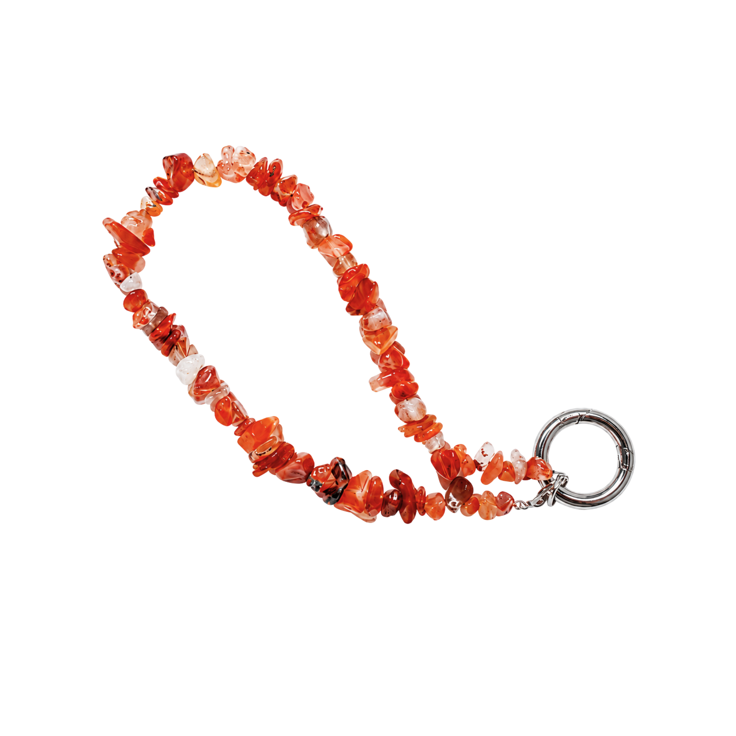 Nanhong Red Agate Chip Phone Charm