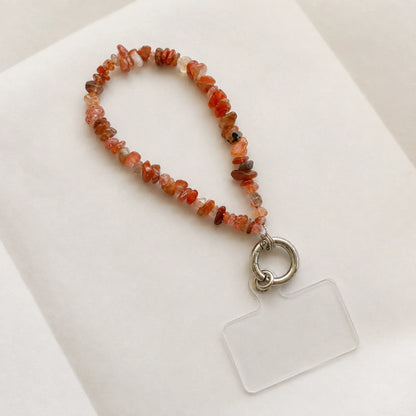 Nanhong Red Agate Chip Phone Charm