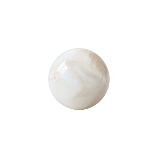 Floating Bead Choker Blanc de Blancs avec perle de quartz neige