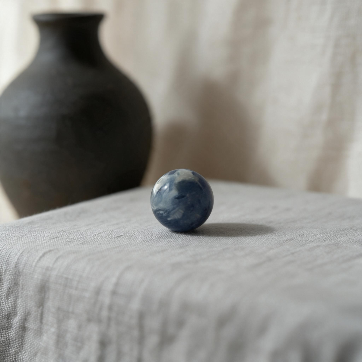 Earth — Collier à perle flottante en cyanite bleue