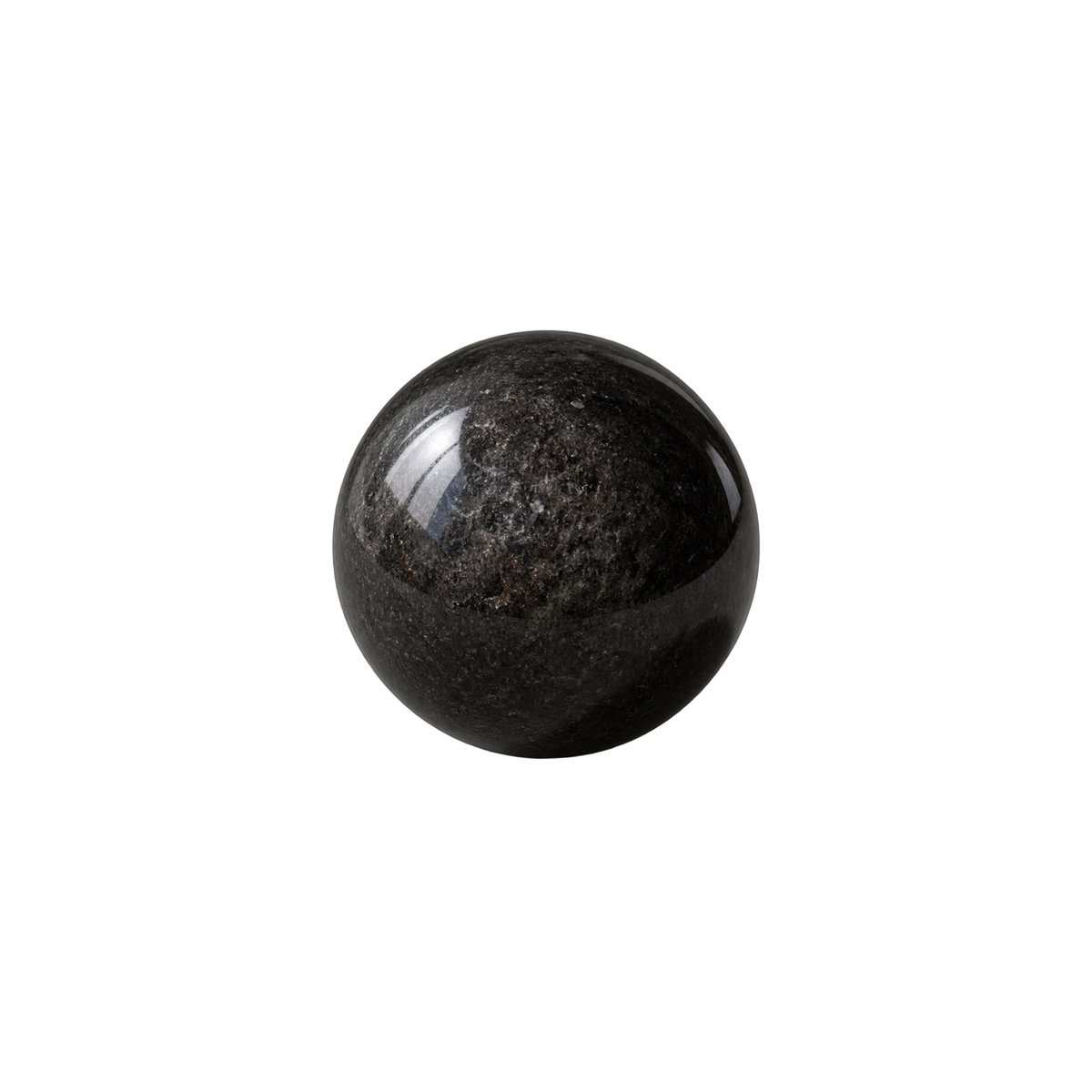 Stardust — Collier à perle flottante en obsidienne à reflets argentés