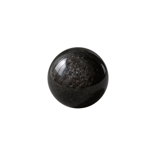 Stardust — Collier à perle flottante en obsidienne à reflets argentés