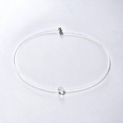 floating-bead-choker-sea-bulle-clear-quartz-falt-lay