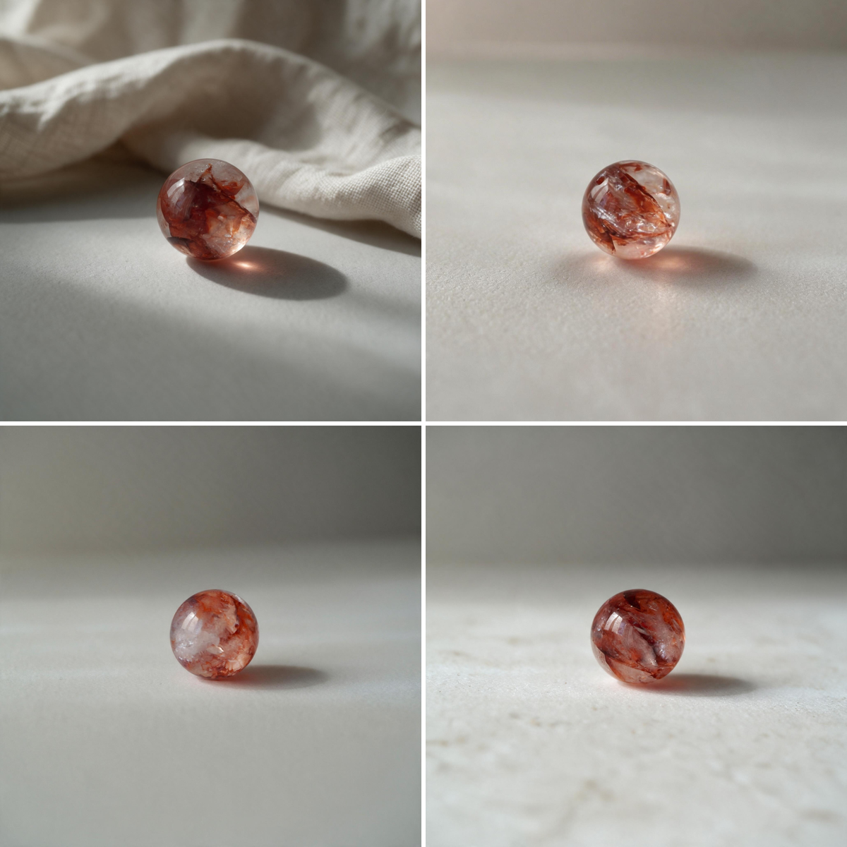 Floating Bead Choker Syrah dans une composition aux tons lie-de-vin