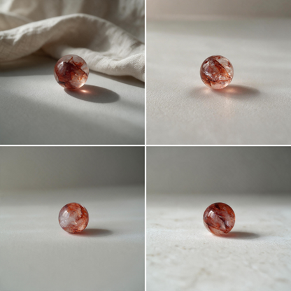 Floating Bead Choker Syrah dans une composition aux tons lie-de-vin