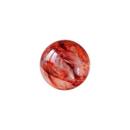 Floating Bead Choker Syrah avec perle de quartz à inclusions rouges