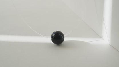 Bombay — Collier perle flottante en agate noire