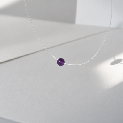 Nebula | Collier à perle flottante en améthyste