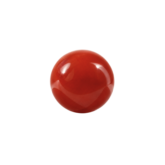 Perle ronde polie en agate rouge du collier à perle flottante.